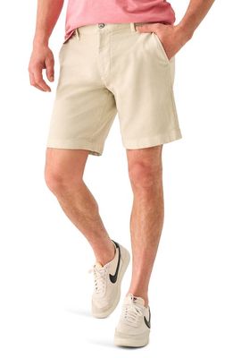 Faherty Flat Front Stretch Chino Shorts in Stone