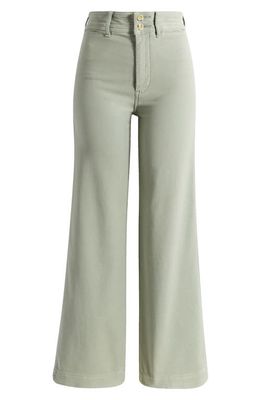 Faherty Harbor Stretch Terry Wide Leg Pants in Coastal Sage