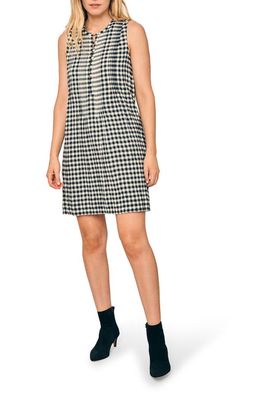 Faherty Isha Sleeveless Gingham Shift Dress in Moonlit Gingham