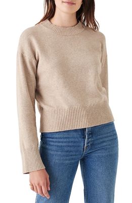 Faherty Jackson Cotton Blend Crewneck Sweater in Oatmeal Heather