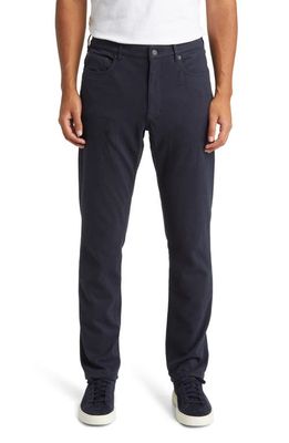 Faherty Knit Flannel Slim Fit Pants in Navy Ink Sky