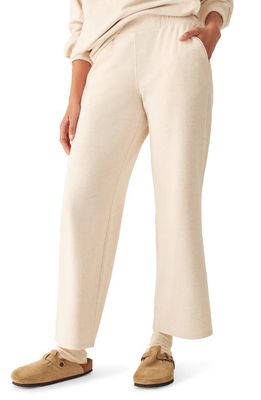 Faherty Legend Lounge Wide Leg Pants in Off White
