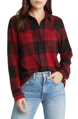 Faherty Legend Plaid Knit Button-Up Shirt in Orchard House Plaid