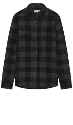 Faherty Legend Sweater Shirt in Charcoal