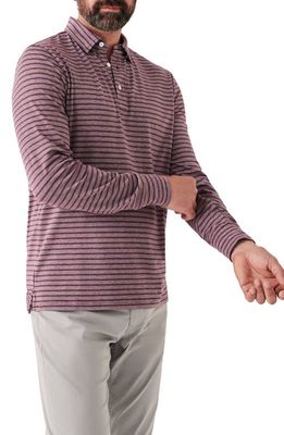 Faherty Movement Long Sleeve Polo Shirt in Fremont Stripe