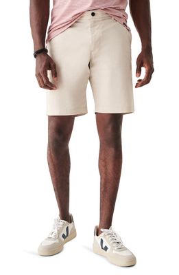 Faherty Movement Organic Cotton Blend Chino Shorts in Light Sand