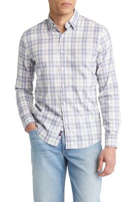 Faherty Movement Plaid Button-Up Shirt in White Rock Plaid