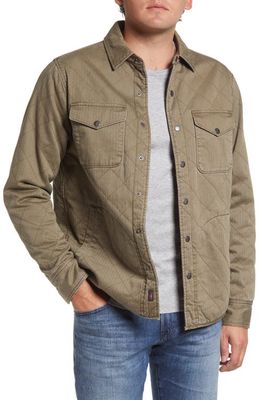 Faherty Organic Cotton Reversible Quilted Jacket in Olive/Black Star Nation