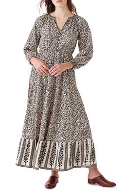 Faherty Phoebe Printed Long Sleeve Maxi Dress in Wildwood Vines