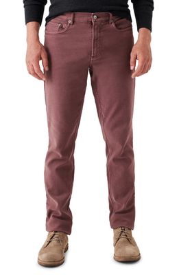 Faherty Stretch Terry 5-Pocket Pants in Fall Burgundy