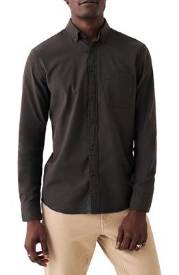 Faherty Sunwashed 2.0 Stretch Oxford Button-Down Shirt in Faded Black
