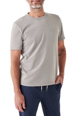 Faherty Sunwashed Organic Cotton Pocket T-Shirt in Wind Grey