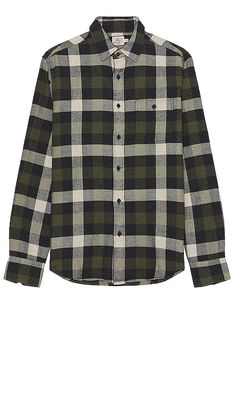 Faherty Super Brushed Flannel in Green