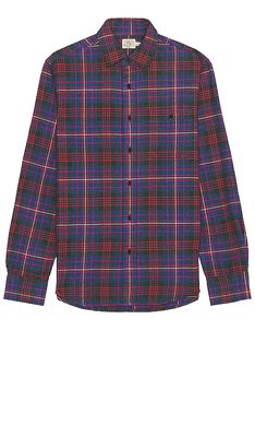 Faherty Super Brushed Flannel in Red