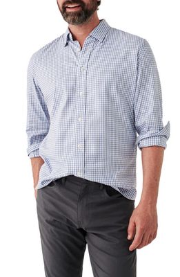 Faherty The Movement Check Button-Up Shirt in Light Blue Gingham