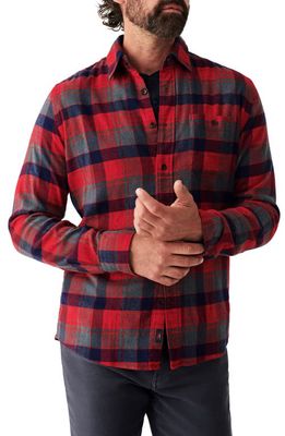 Faherty The Movement Flannel Shirt in Crimson River Plaid