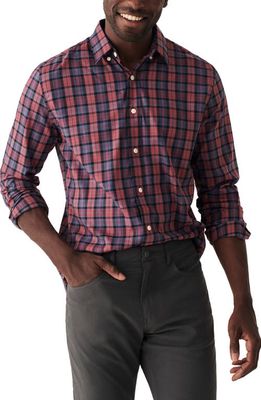 Faherty The Movement Plaid Button-Up Shirt in Point Jewel Plaid