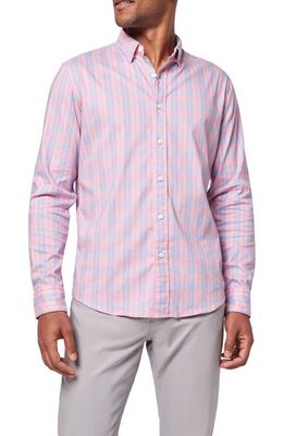 Faherty The Movement Plaid Button-Up Shirt in Summer Rose Plaid