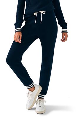Faherty Throwback Cotton & Cashmere Thermal Joggers in Varsity Blues
