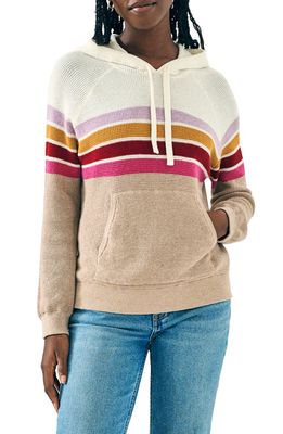 Faherty Throwback Organic Cotton & Cashmere Sweater Hoodie in Catching Rays