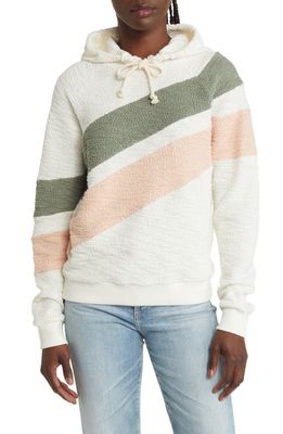 Faherty Vista Reverse Terry Knit Hoodie in Ivory Multi