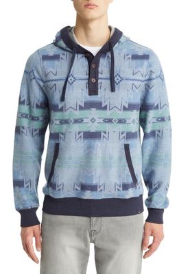 Faherty x Doug Good Feather Campfire Hoodie in Arctic Star Nation /Navy