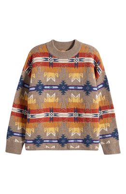 Faherty x Doug Good Feather Mock Neck Sweater in Desert Earth Fire