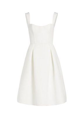 Faille Knee-Length Bridal Dress