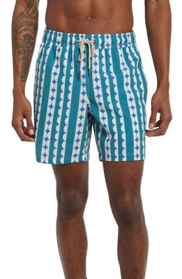 Fair Harbor The Bayberry Swim Trunks in Green Dots