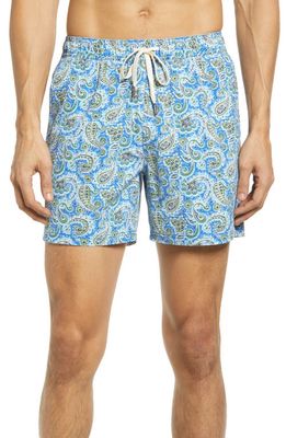Fair Harbor The Bungalow Board Shorts in Blue Paisley