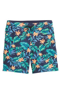 Fair Harbor The Ozone Water Repellent Board Shorts in Blue Palms