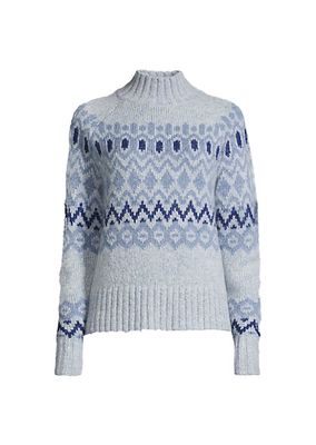 Fair Isle-Inspired Wool-Blend Turtleneck Sweater
