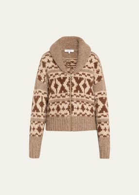 Fairisle Zip-Front Sweater