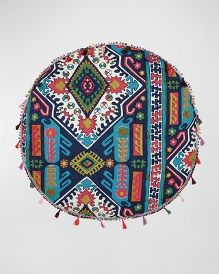 Fairuza Trompe L'Oeil Round Pillow