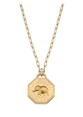 Fairy Dust 18K Yellow Gold & 0.27 TCW Diamond Elephant Pendant Necklace