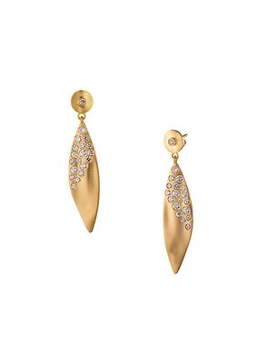 Fairy Dust 18K Yellow Gold & 1.50 TCW Diamond Drop Earrings