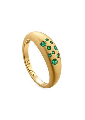 Fairy Dust 18K Yellow Gold & Emerald Ring