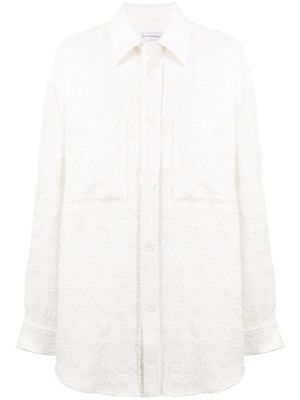 Faith Connexion tweed shirt-jacket - White