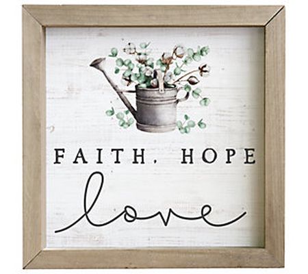 Faith Hope Love Rustic Frame By Sincere Surroun dings