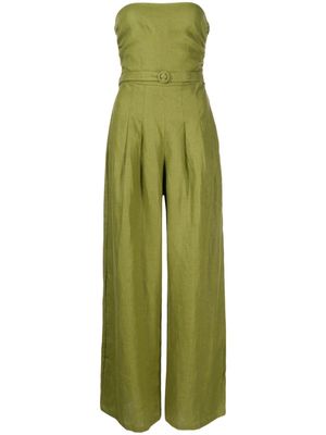 Faithfull the Brand Alegrias linen jumpsuit - Green