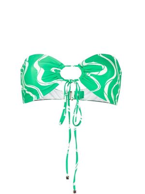 Faithfull the Brand Arriba bandeau bikini top - Green