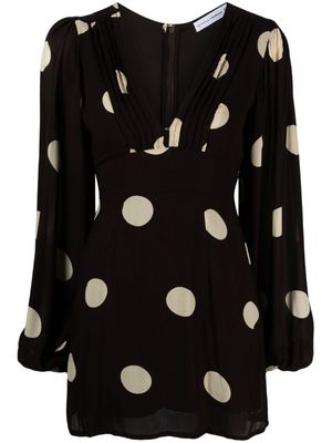 Faithfull the Brand bold polka dot-print minidress - Brown