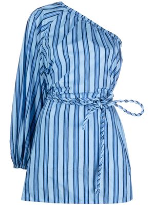 Faithfull the Brand Calia striped minidress - Blue
