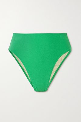 Faithfull The Brand - Chania Stretch-terry Bikini Briefs - Green