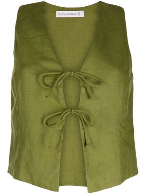 Faithfull the Brand Elfie linen cardigan - Green