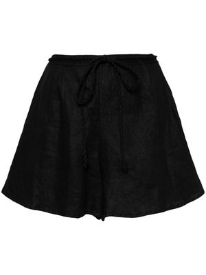 Faithfull the Brand Felia wide-leg linen shorts - Black
