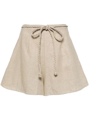 Faithfull the Brand Felia wide-leg linen shorts - Neutrals