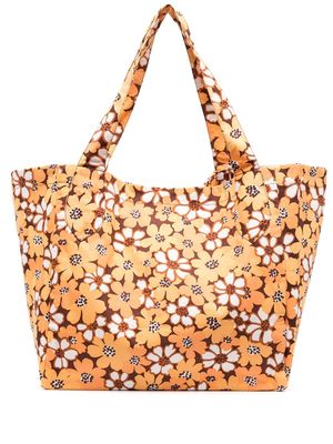 Faithfull the Brand floral-print cotton shoulder bag - Orange