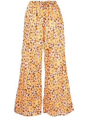 Faithfull the Brand Inez floral-print trousers - Yellow