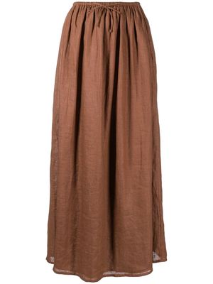 Faithfull the Brand Jovianne linen maxi skirt - Brown